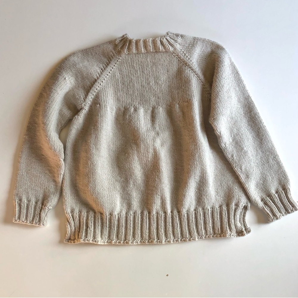 Classic Crewneck Sweater in Light Cream - Picture 3 of 4